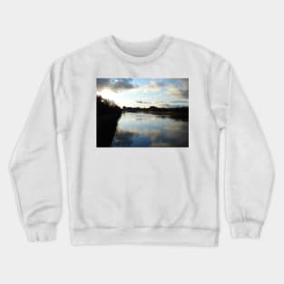 Scottish Photography Series (Vectorized) - Where the Kelvin Meets the Clyde Crewneck Sweatshirt